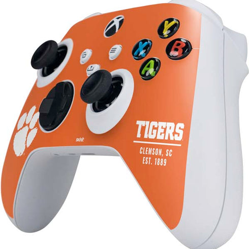Clemson University Tigers Est 1889 Orange Xbox Series S Controller Skin